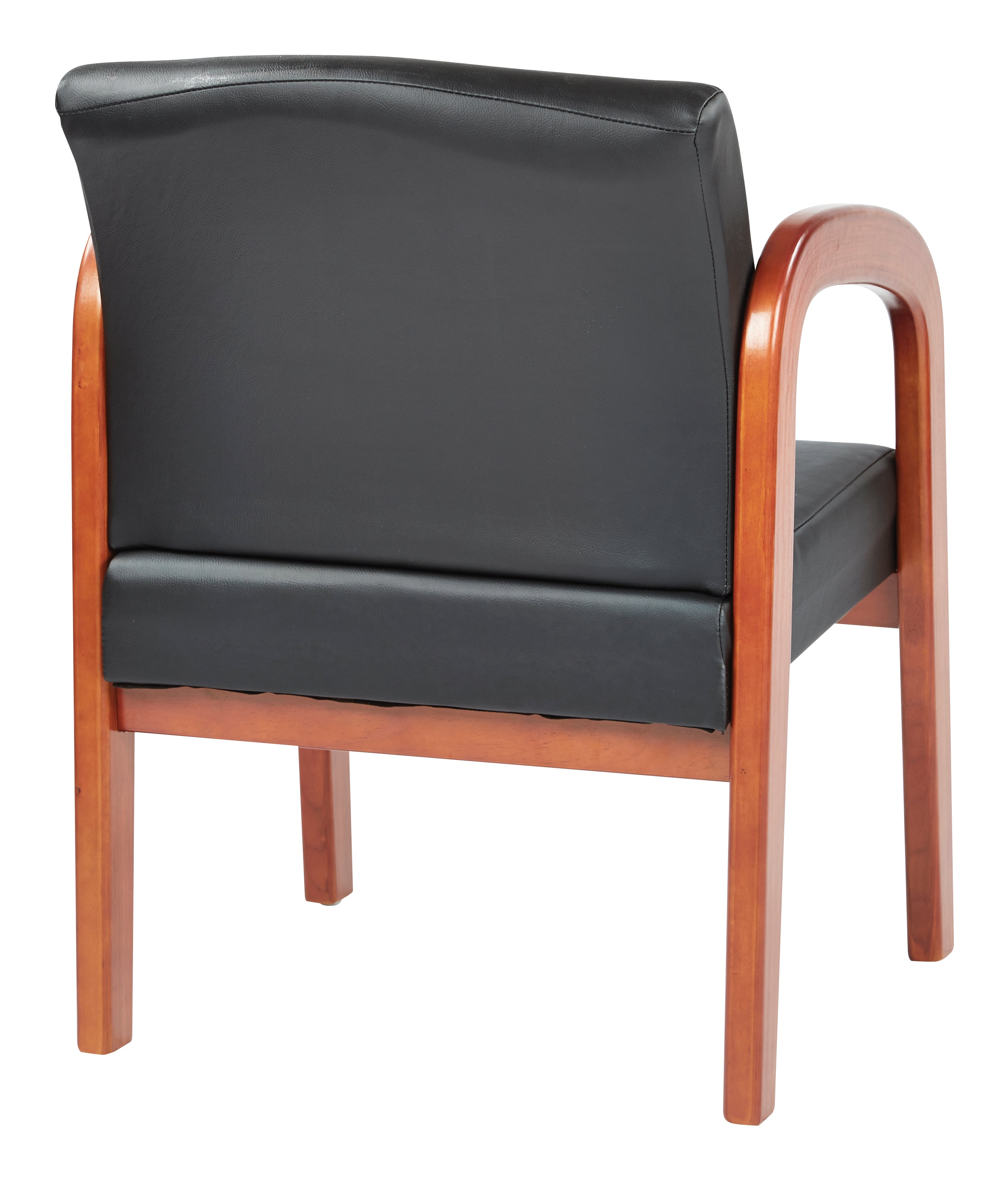 Oak Finish Wood Visitors Chair
